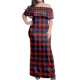 Clan Brown Modern Tartan Hawaii Dress BT15 Clan Brown / Broun Tartan Hawaii Dress